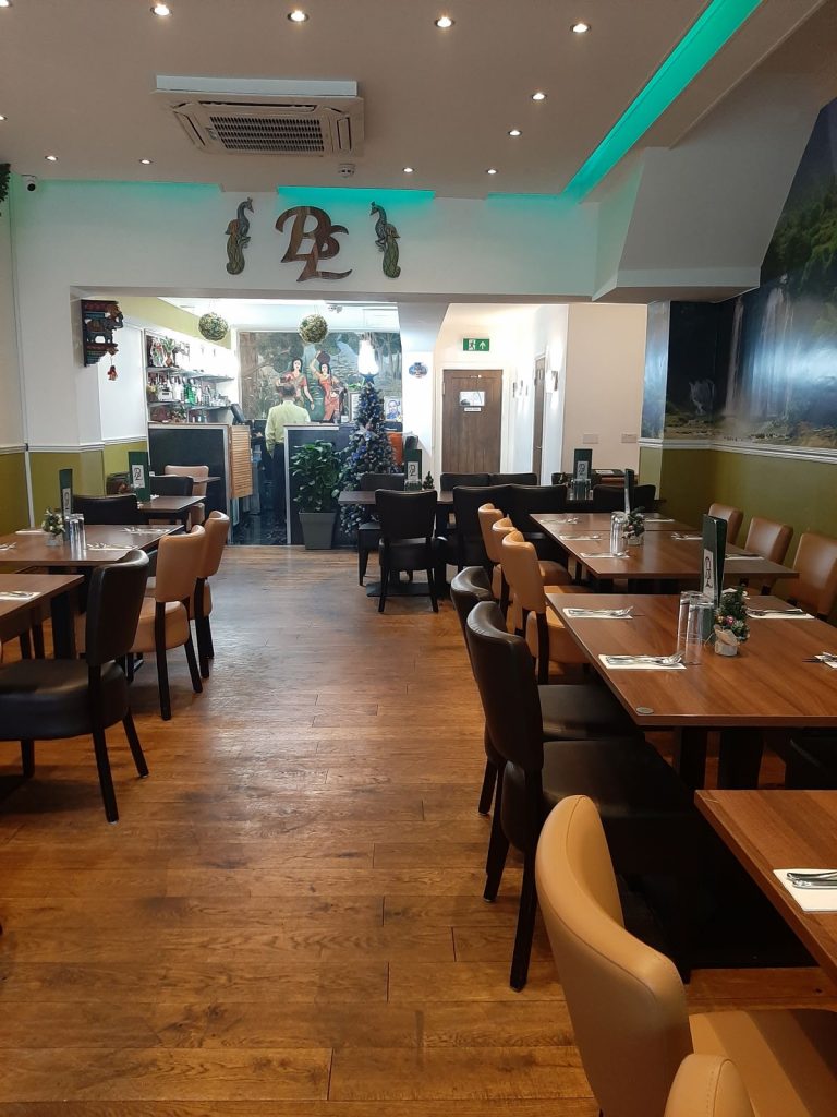Banana Leaf Swansea – Interior of the restaurant as you enter the building from the front. 