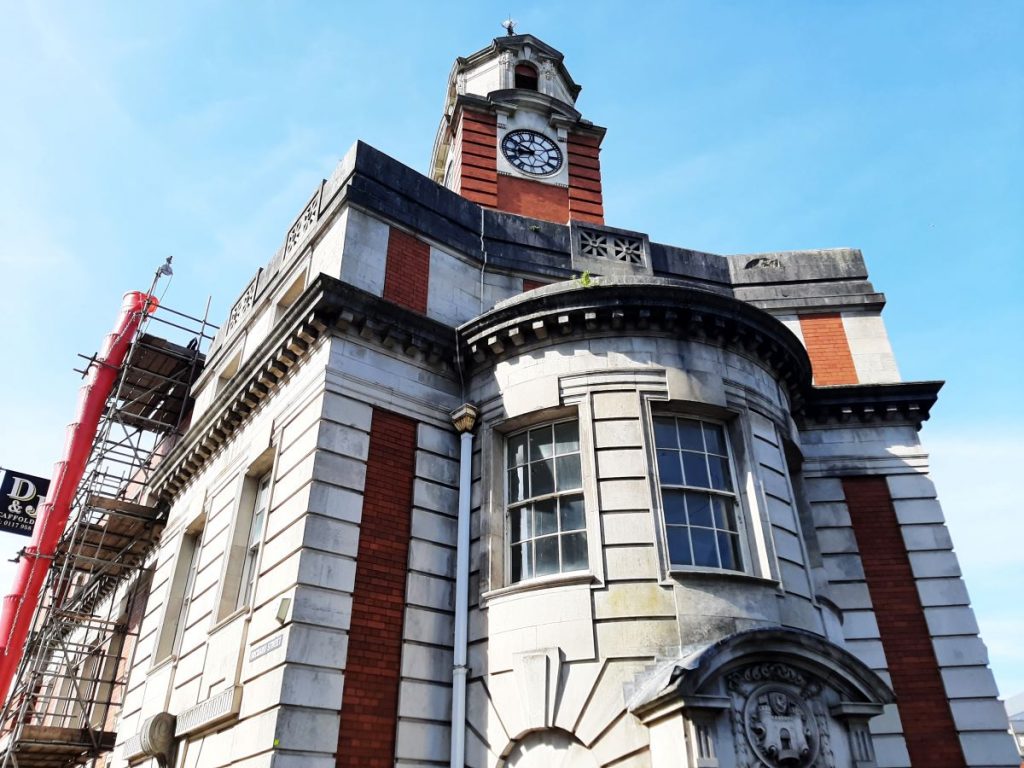 Llys Glas Clocktower façade - offers supported accommodation for individuals at risk of homelessness—another way this place continues to serve the Swansea community with compassion and care.