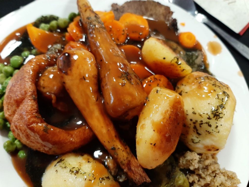 Beef roast at the Manor Park Country House, Clydach, Swansea