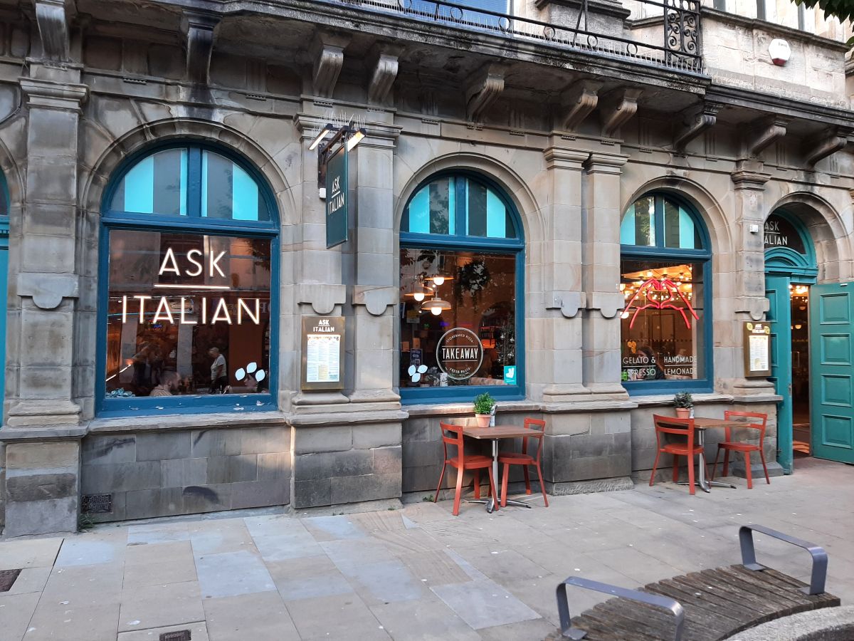 Façade of ASK Italian Swansea