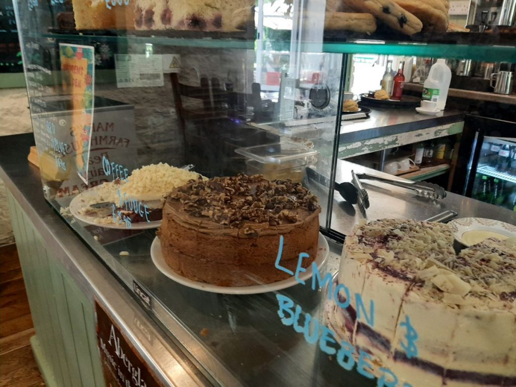 Cake Display at Aberglasney Gardens Tearoom