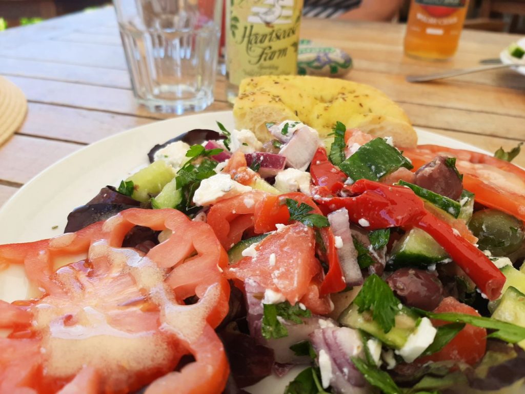 Greek salad at Aberglasney Gardens Tearoom