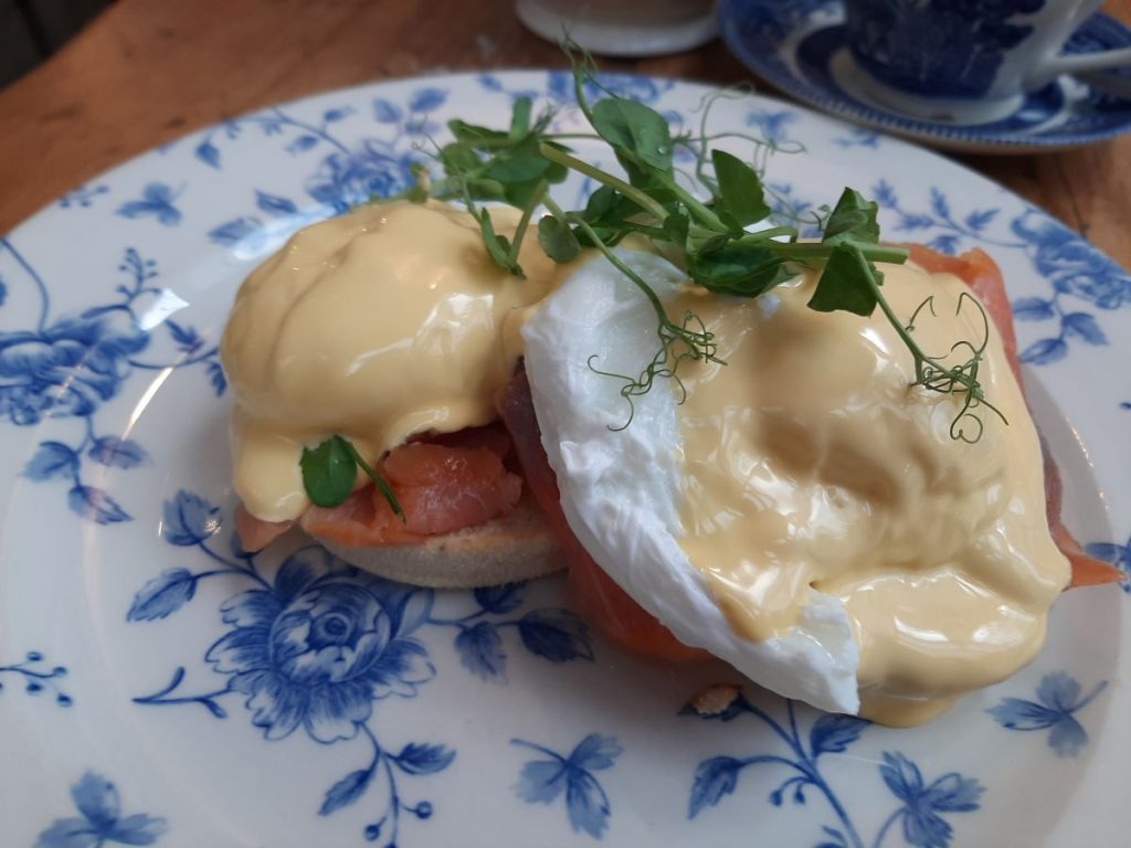 Eggs Royale at the Maple & Bean, Morgan Arcade in Cardiff