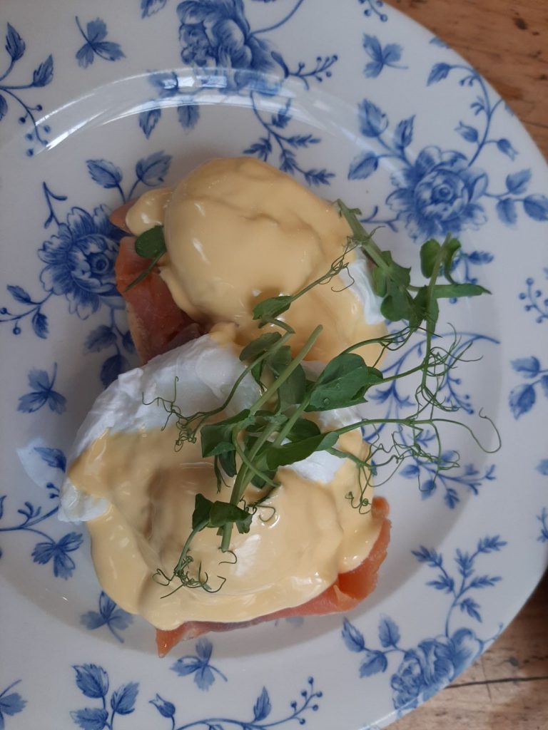 Eggs Royale at the Maple & Bean, Morgan Arcade in Cardiff